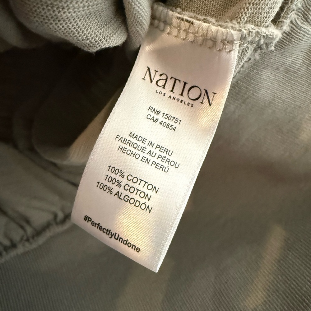 National LTD Monique Top Dove Grey Contemporary Preppy Quiet Luxury Medium - Picture 5 of 9